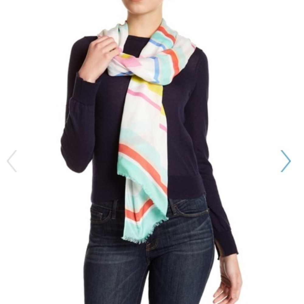 NWT Kate Spade Cape Stripe Oblong Scarf